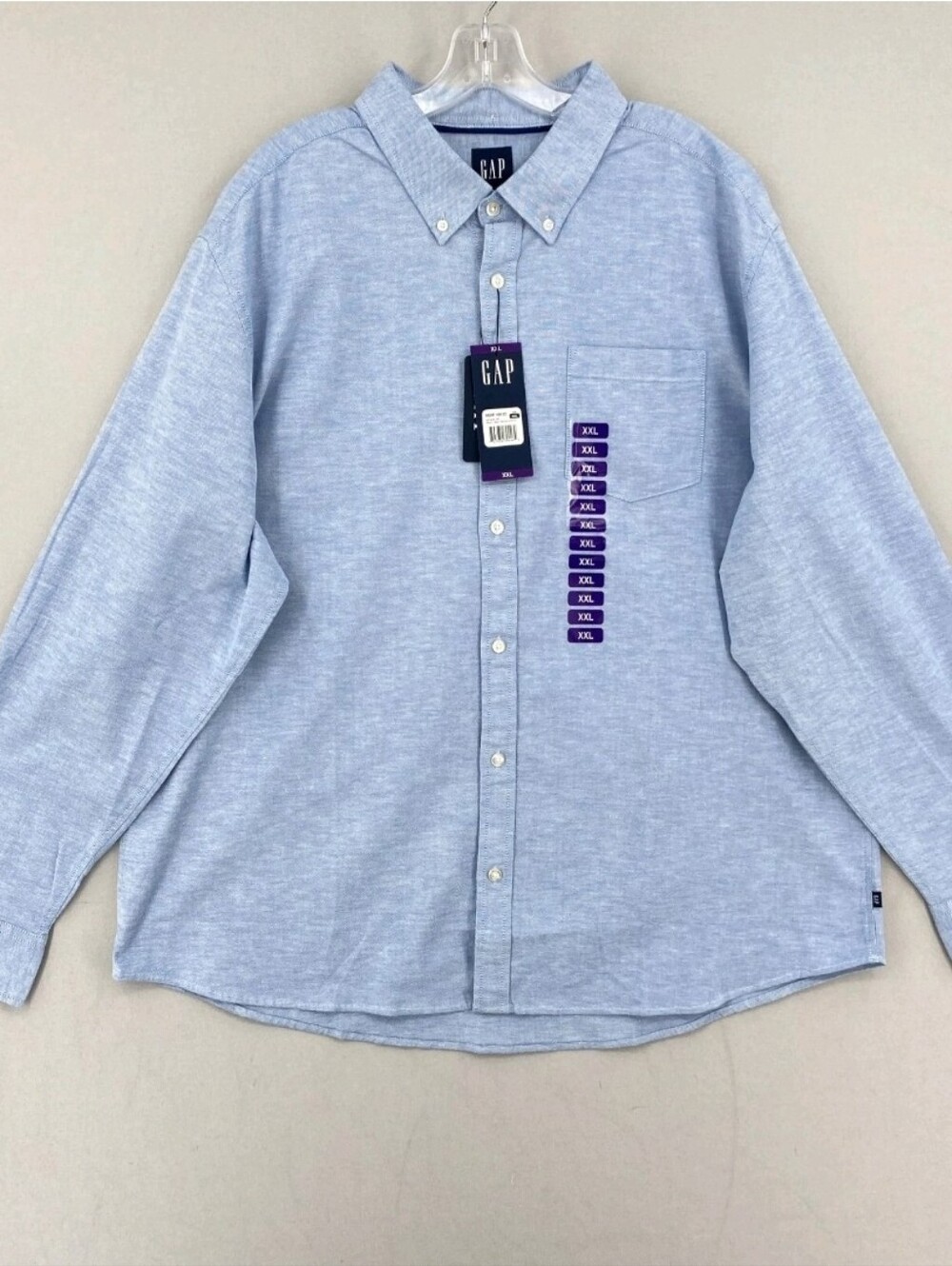 Gap Oxford Shirt Button Down Men’s Dutch Blue Long Sleeve Size XXL